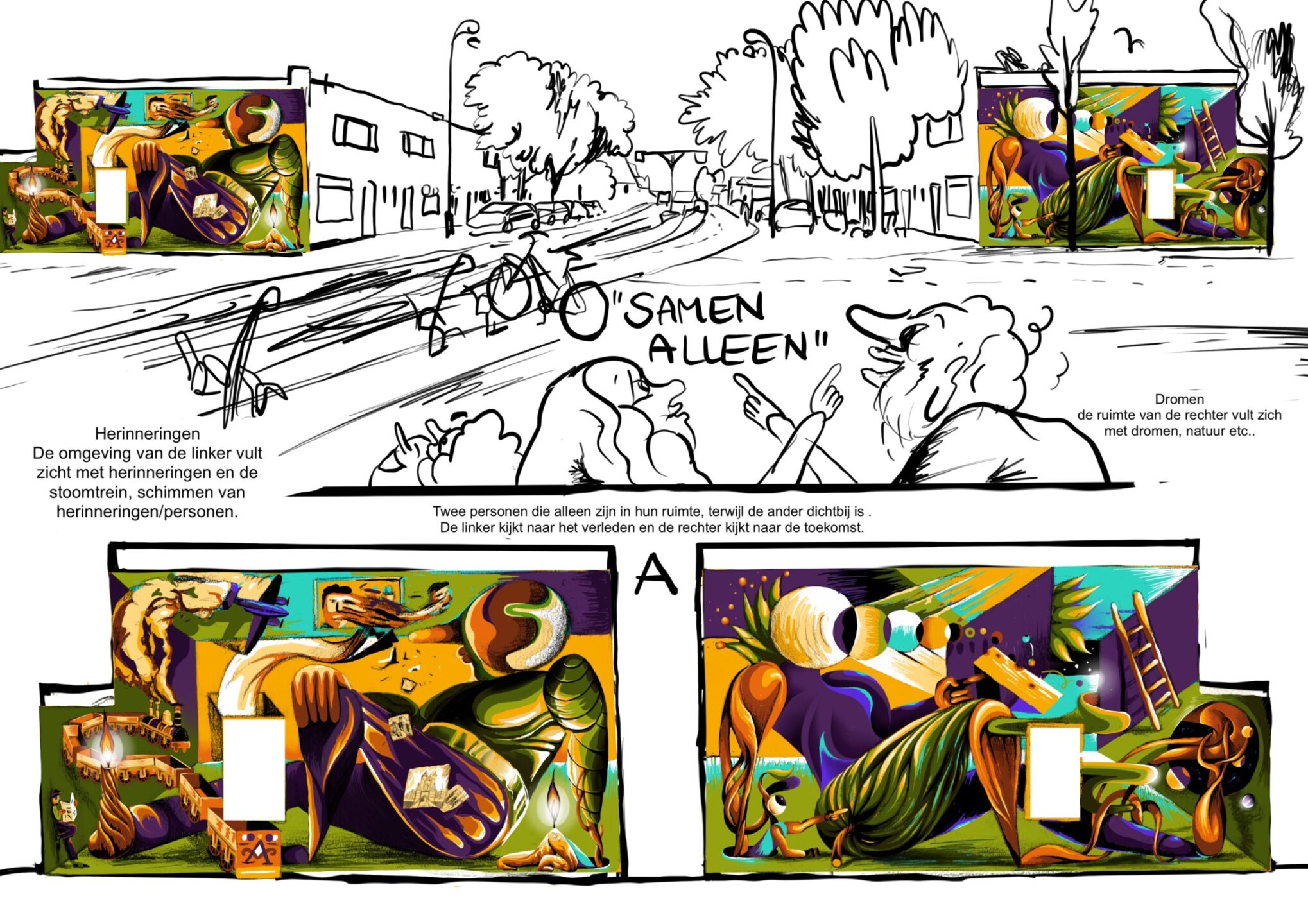 Al het heden wordt voorleden - onthulling Murals Nagtzaamplein